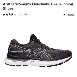 ASICS Gel-Nimbus 24 road running stability sneakers running shoes.